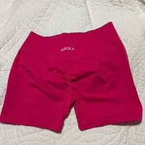 Aurola Scrunch Women's Pink Workout Shorts